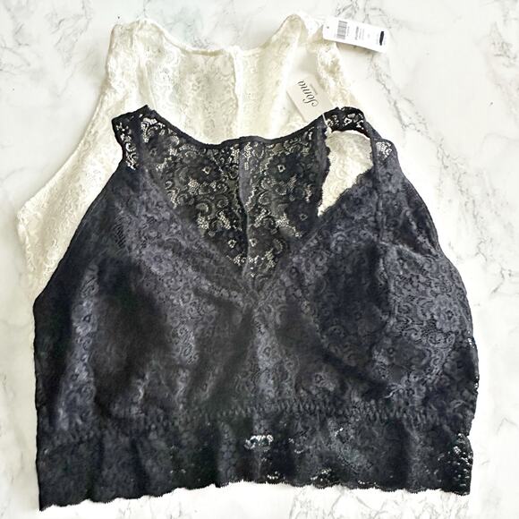 2 Soma Lace Racerback Bralettes Women’s Size XXL white and black NEW - Picture 10 of 10
